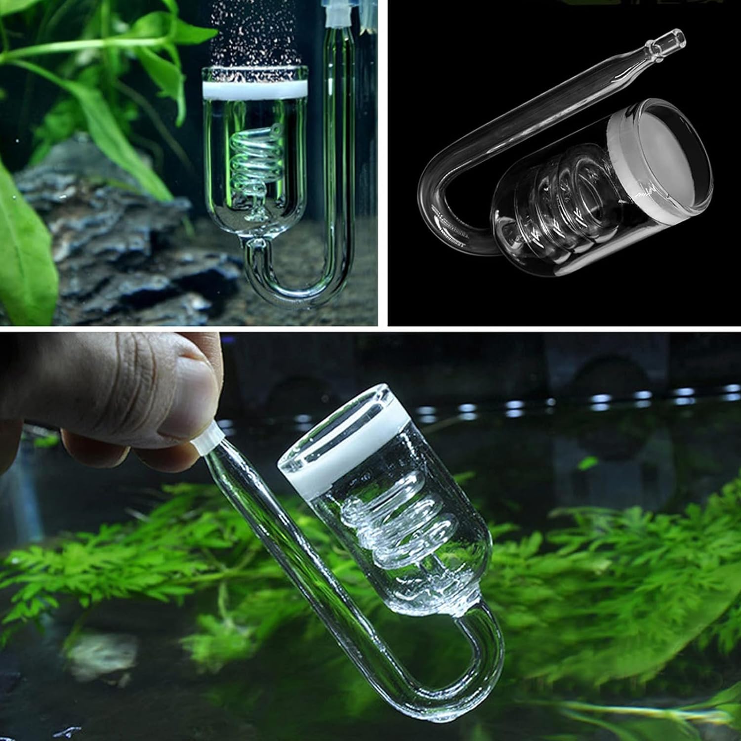 Amazon | co2ディフューザー3スピロチューブガラスco2ディフューザー