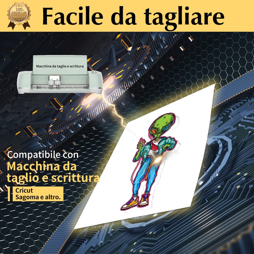TransOurDream Carta per trasferimento a Getto d'inchiostro Reale,Carta termoadesiva per Tessuti Scuri, Non Stampa a Specchio, Fogli DIN A4X20, Carta per Magliette a Colore: Scuro(I-3-5.0-20)