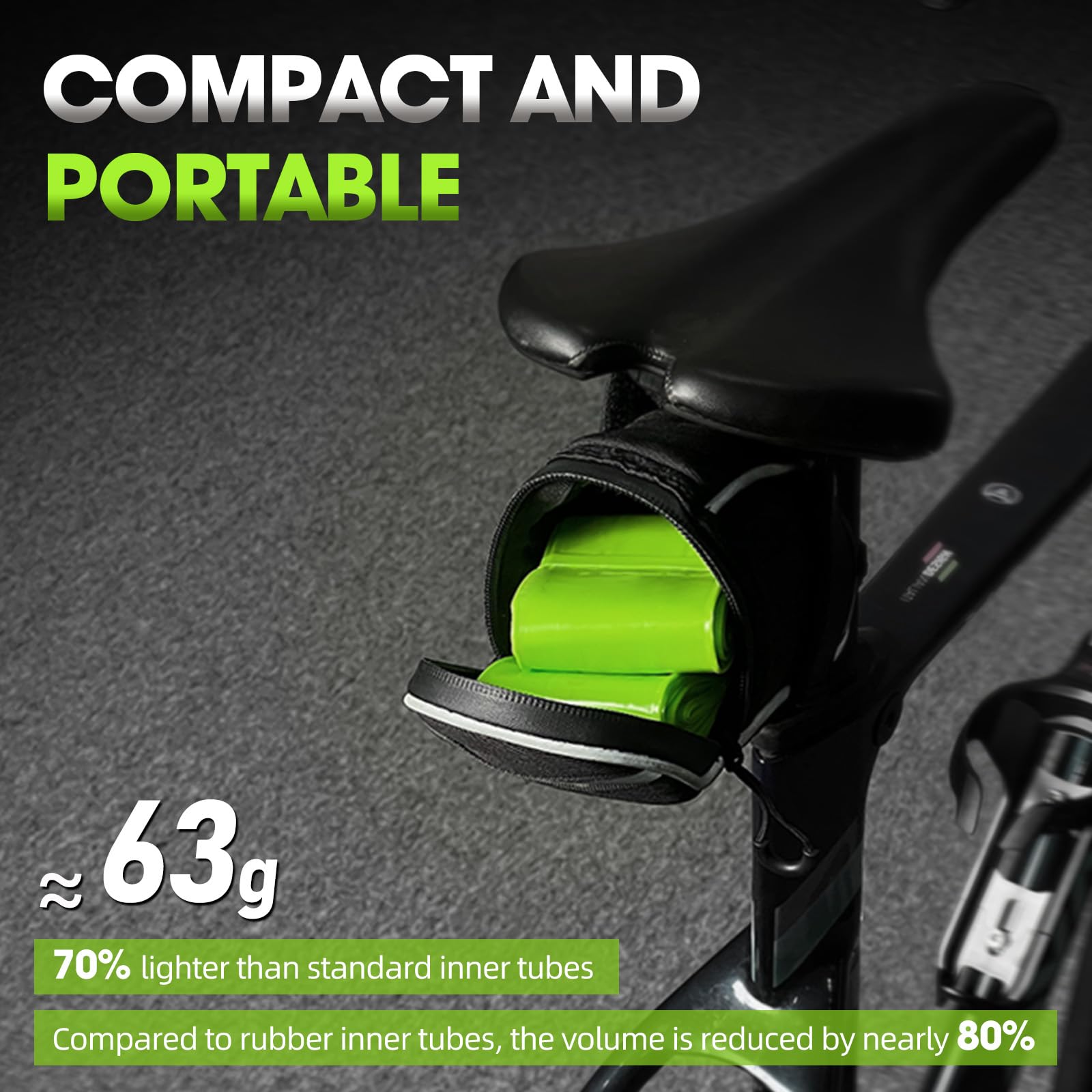 Ultraleggero 63g 2PCS TPU Camera d aria MTB per 26 "/27.5"/29" X 1.9-2.5-622, Camera d'aria per bici Montagna Bicicletta,Valvola Presta:45 mm