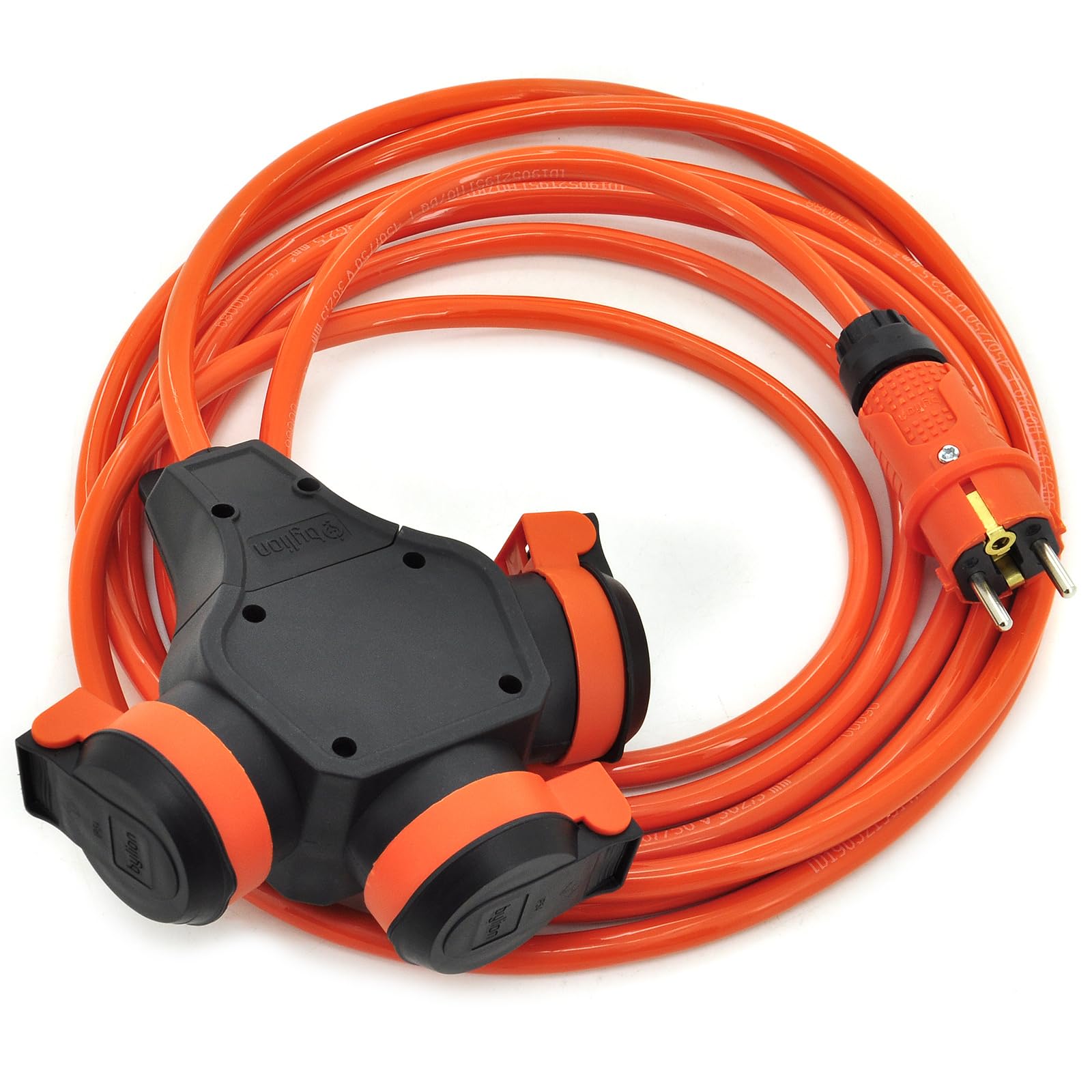 ELS Elektrotechnika Schuko Verlängerungskabel IP54 3-Fach H07BQ-F 20m