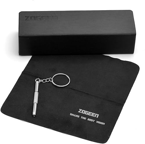 Miniatura 7 de T0340 - Gafas de lectura de aleación vintage sin montura para hombres y mujeres, con elegante estuche