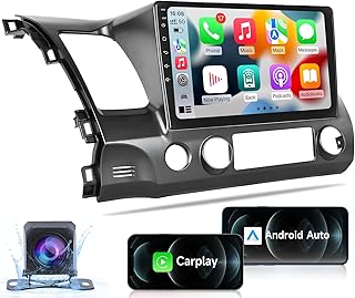 1280 * 800 5G-WiFi（4G+64G-Android 12） Car Stereo Radio for Honda Civic 2006-2011, for Wireless Carplay/Android Auto 10" IPS Touch Screen Car Stereo Radio with Bluetooth GPS Backup Camera