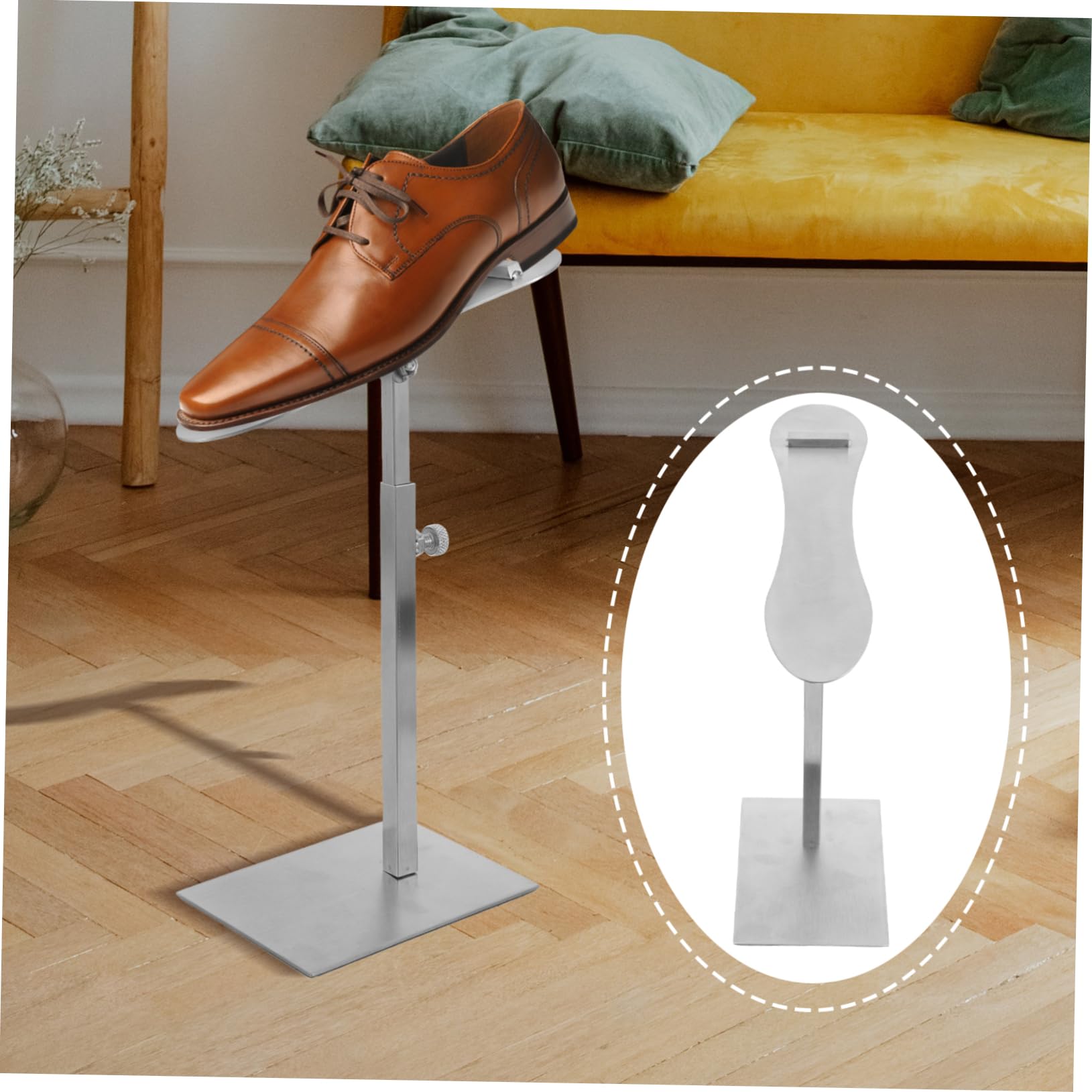 HOOTNEE Shoe Display Rack Adjustable High Heels Holder for Retail Shop Metal Shoe Stand for Optimal