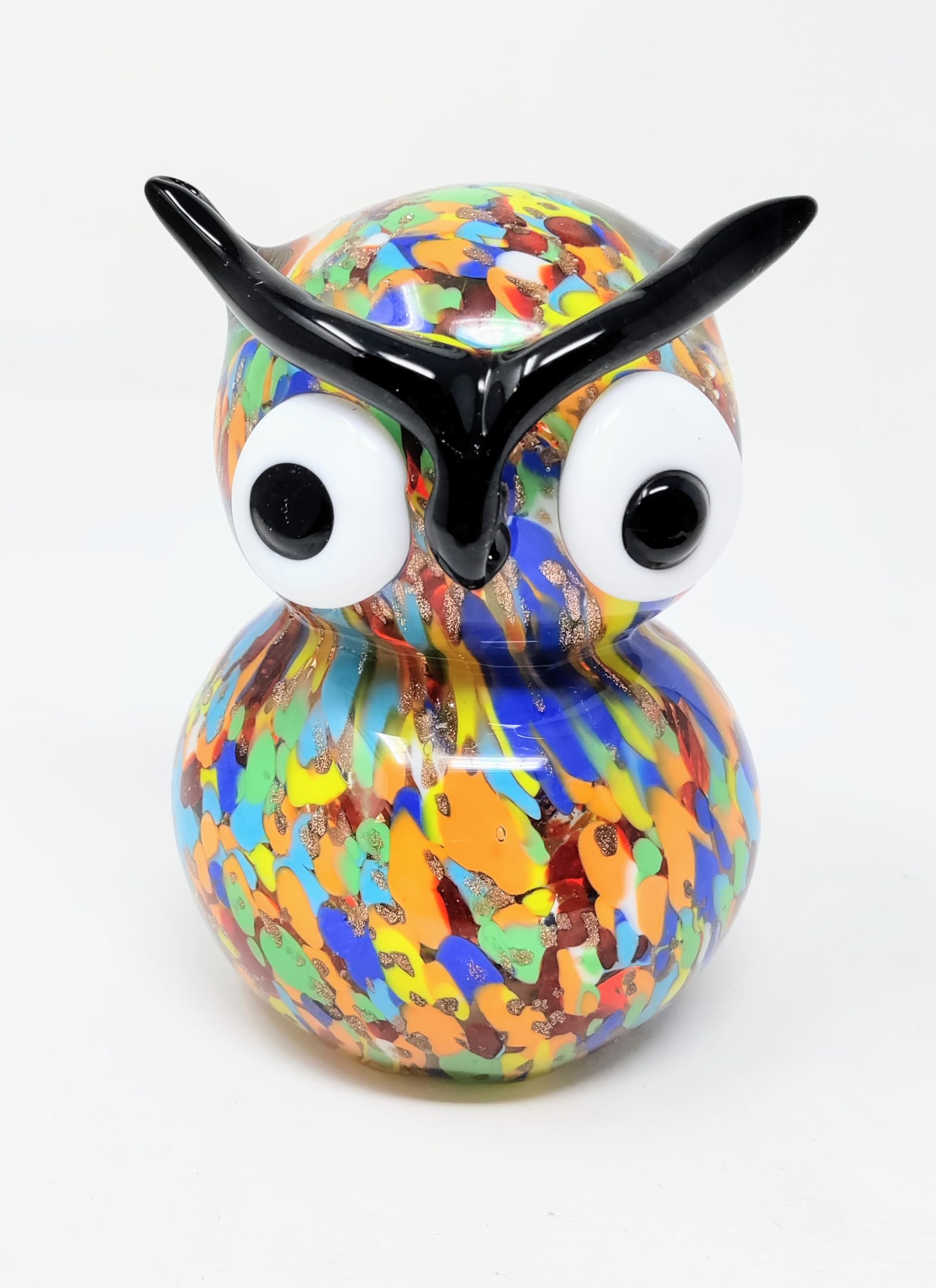 JRose Collections Beautiful Coloured Owl Glass Ornament Home Decoration - Perfect Unique Owls Gift, Crystal Animal & Glass Ornaments for Living Room Decoration & Bird Ornament Celebrations! JR23061