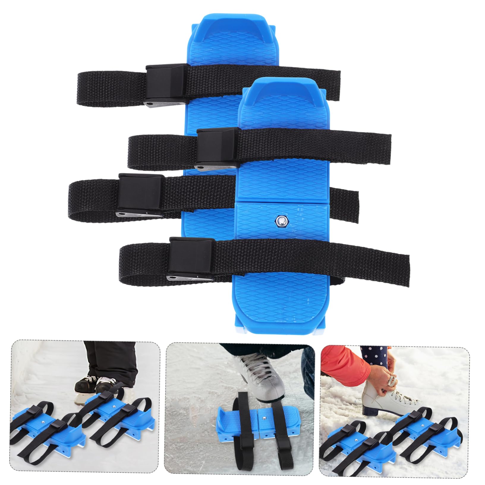 ifundom 1pair Boy Girl Ice Skates Safe -Fall Double Runner Skating Shoes for Boy Girl Lightweight Easy to Wear for Outdoor Fun