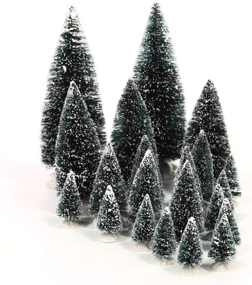 Lemax Christmas Village Assorted Pine Trees Set Of 21 - 34968