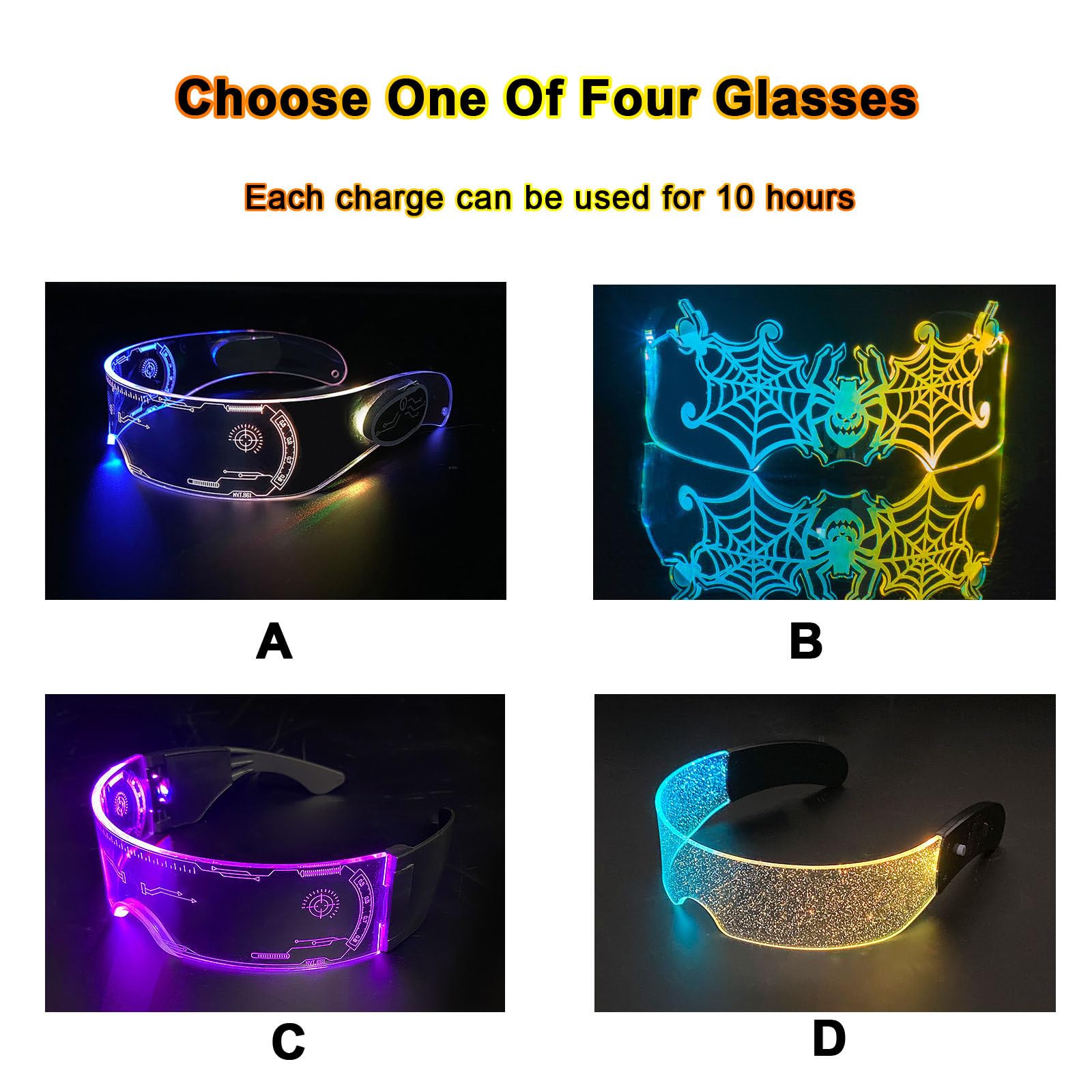 smafoseedding Luz De Cartelera con Letras De Color, Presentador De Botella De Letras Led De Mano, con Gafas Y Alas Brillantes, con 2 Juegos De Letras Inglesas Y 1 Juego De Números