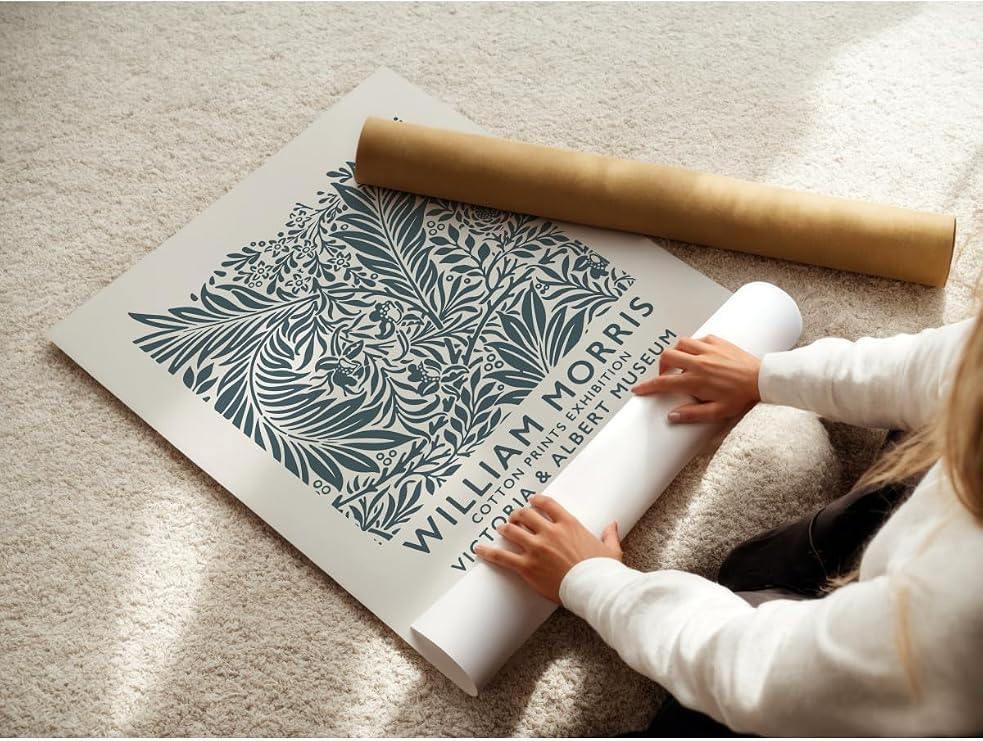Fark Tanıtım William Morris Çerçevesiz Poster, Modern Dekoratif Çerçevesiz Poster, Tablo, Morris-1, 50 x 70