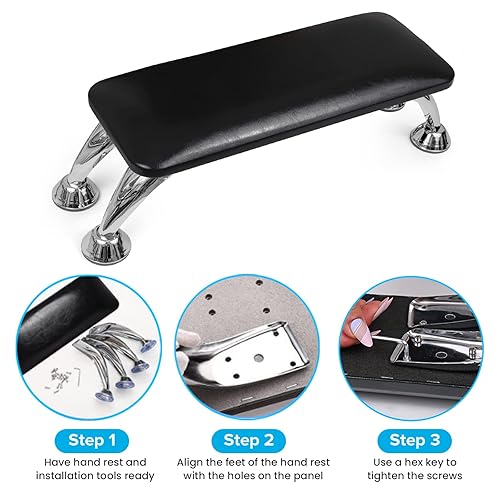 Miniatura 9 de Reposabrazos para tecnología de uñas, reposabrazos de uñas fácil de limpiar, reduce el dolor de espalda, reposamanos para tecnología de uñas,