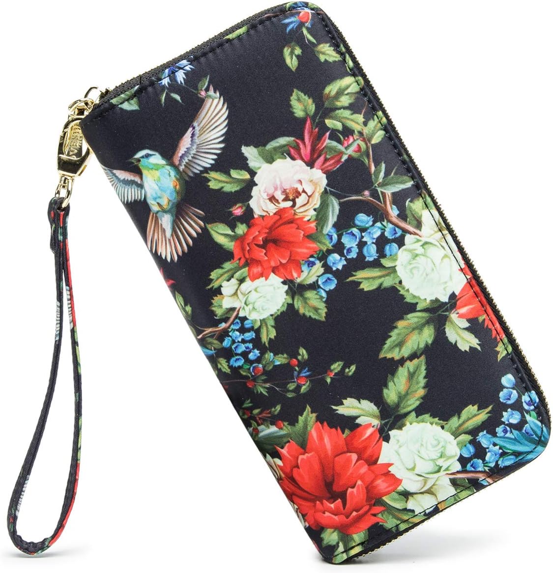 Women Wallet Card RFID For Womens Holder Blocking Credit Small Zipper Purse Pocket Bifold Slim Coin ID Ladies Wristlet Clutch Large Capacity Window Case Travel Zip Women's