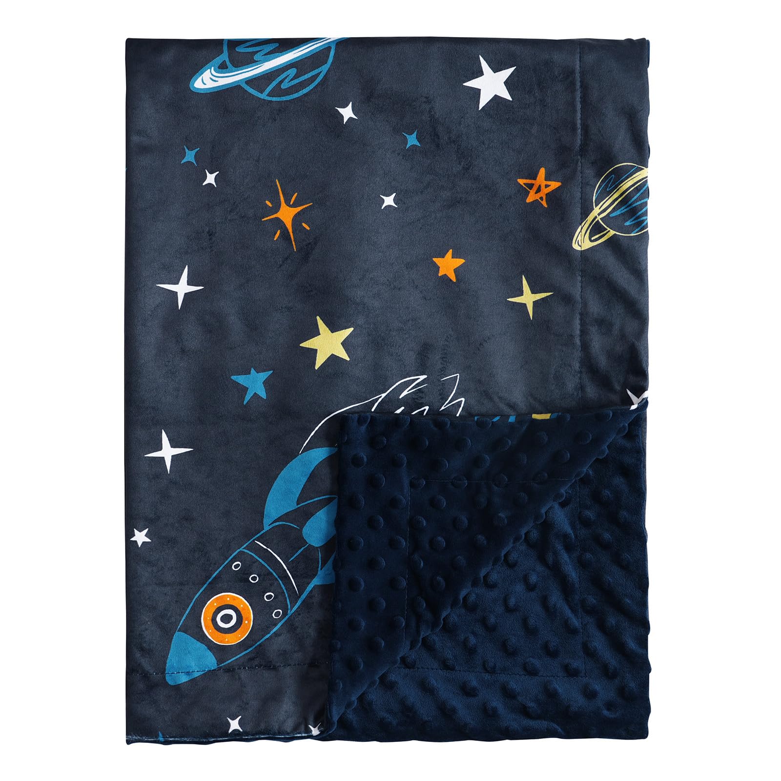 davids kids Micro Fleece Minky Baby Blanket for Boys with Double Layer and Soothing Raised Dots Breathable and