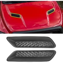 Moonlinks Compatible with 2010-2019 Dodge Ram Hood Vent Bezels 1500 2500 3500,Ram Air Hood Scoop Bonnet Replace Left&Right Side,Engine Hood Air Vent Outlet Cover Trim Black,68324991AA LH/68324990AA RH