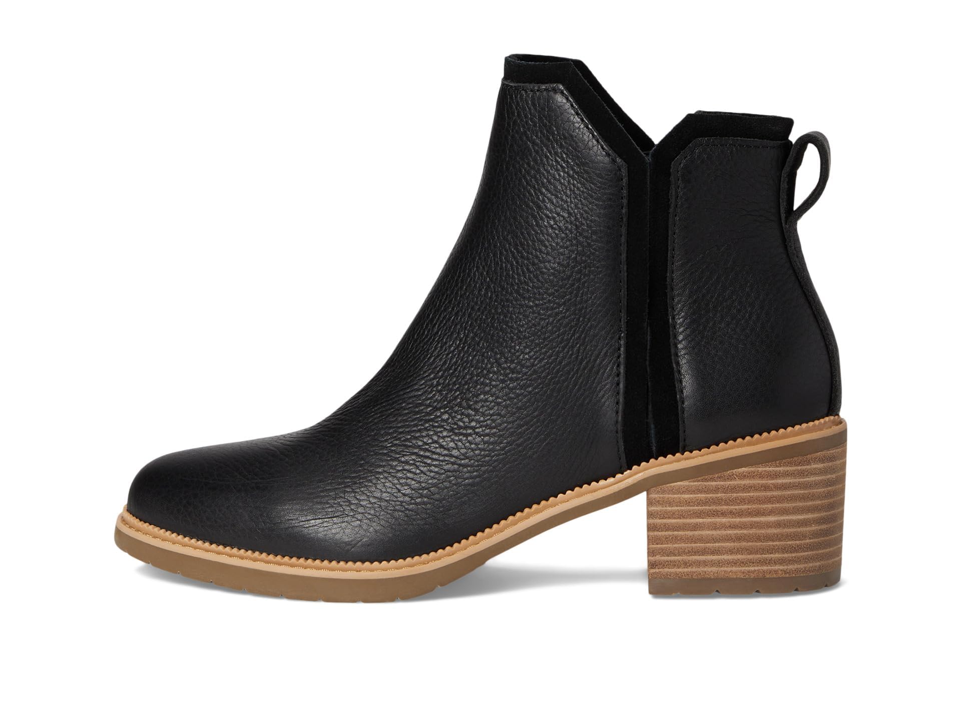 TOMS Hailey Buty Z Czarnego Skórzane Z Obcasem Dla Kobiet - EUR 38.5