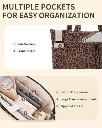 Wandering Nature Tote Bag for Women, Puffy Handbags for Work, Travel, Nurse