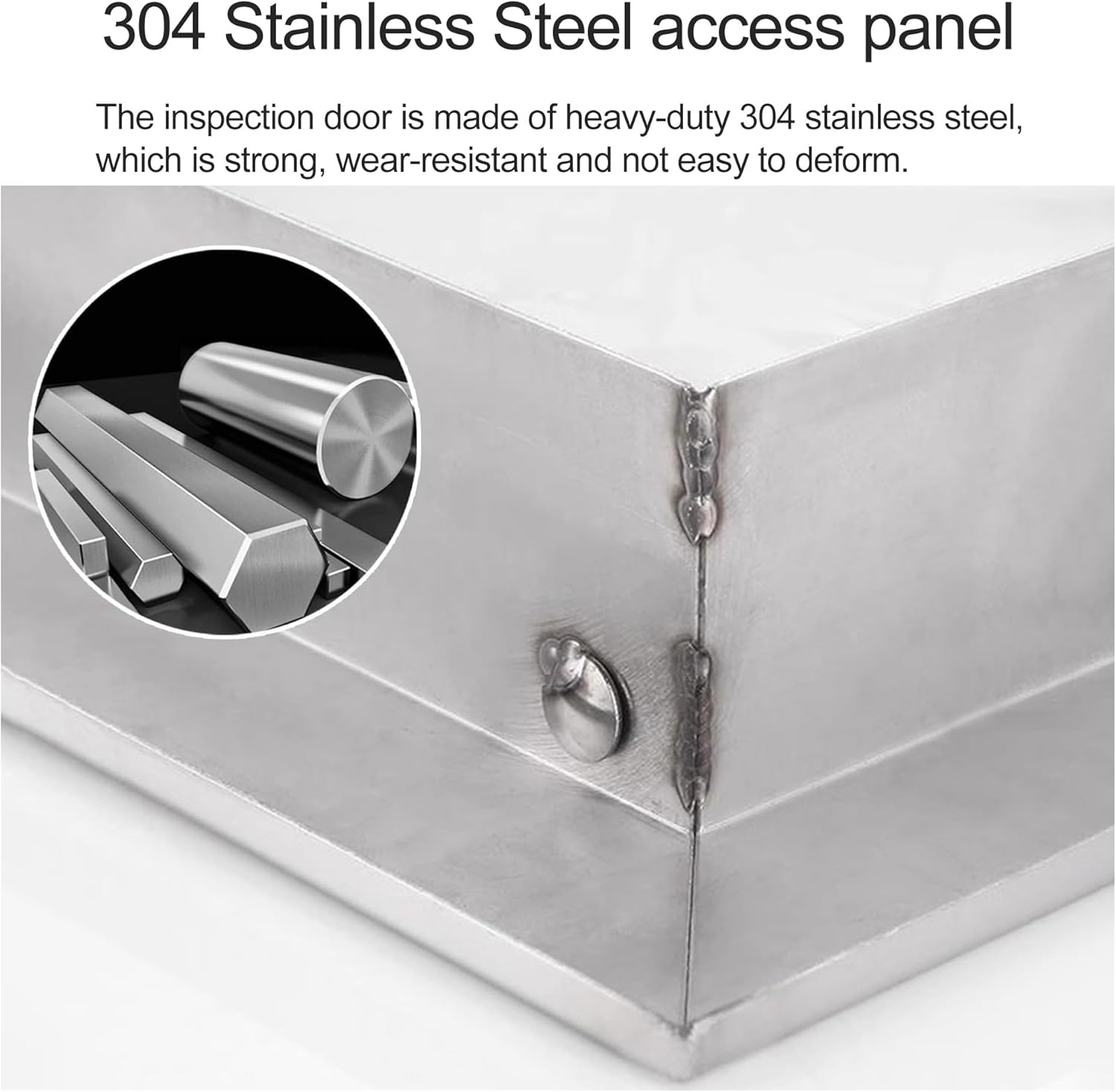 Stainless Steel Lockable Access Panel Concealed Plumbing Access Panel Flush-Mount Wall & Ceiling Hatch for Electrical, Plumbing, HVAC(50x85cm/20x34in)