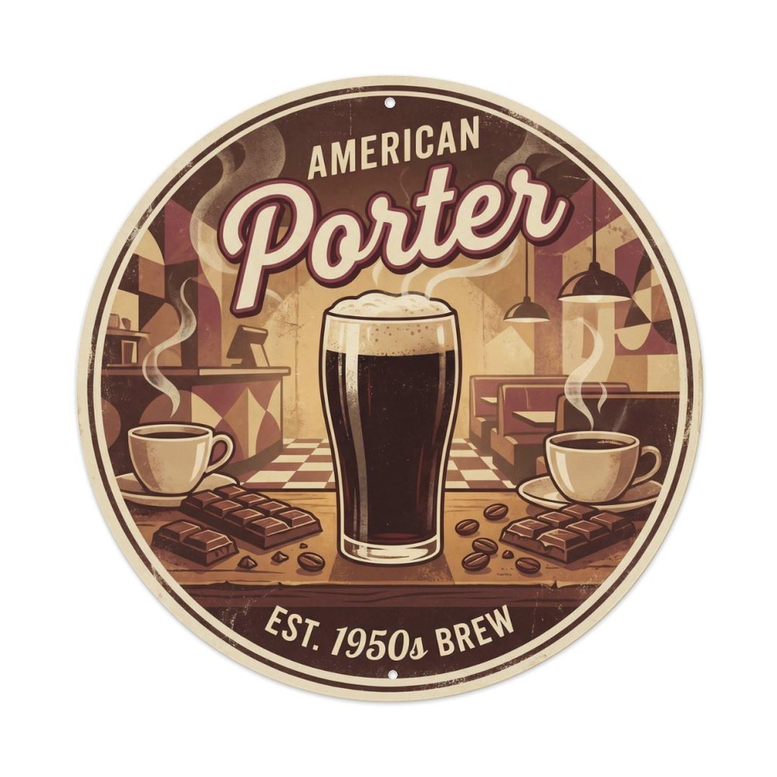 American Porter Old School Beer Pub Culture Sour Brew Metal Tin Sign