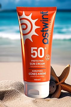Ostwint Güneş Kremi SPF 50+ 100 ml - UVA/UVB Koruma, Cilt Lekelenmelerine Karşı Etkili, Yaşlanma Belirtilerine Karşı