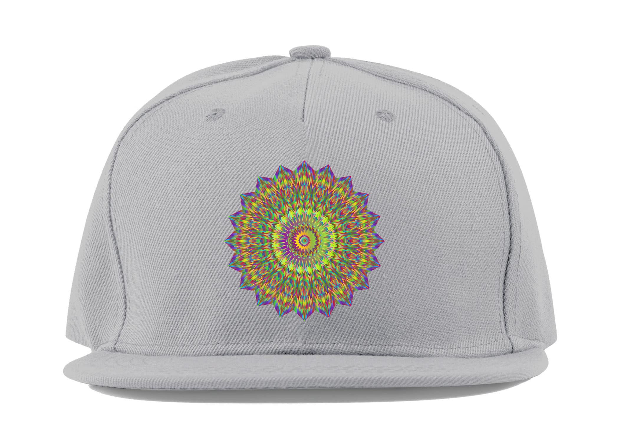 Casquette de baseball snapback coton gris mandala psychédélique taille unique unisexe - 3