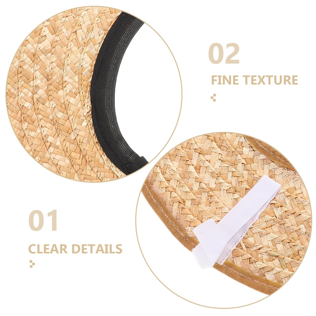 OUNONA 3 parasoles para casco duro, tejido de pajilla, protección de extensión, visera de seguridad, cubierta de casco de construcción, para trabajadores