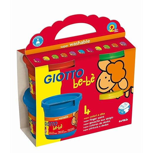 Giotto Be-Bè - Pintura A Dedos 4X150G En Oferta Giotto Be-Bè, Lavable Pintura A Dedos 4 X 150 G