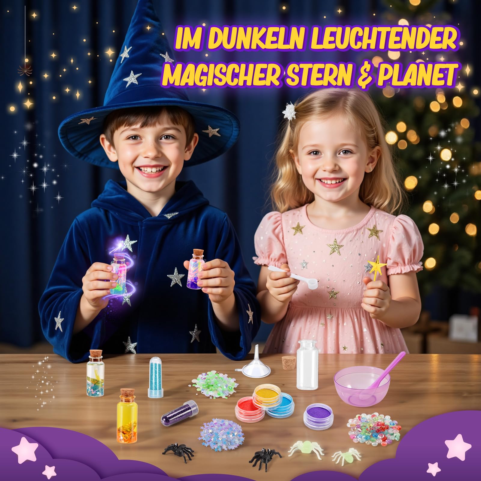 Hapikids Schleim Kinder Teenager Mädchen Geschenke 6 7 8 9 10 11 12 Jahre, Schleim Selber Machen Set Mädchen 6-12 Jahre Geschenkideen Galaxy Slime Set Geburtstagsgeschenk für Mädchens Slime Fluffy