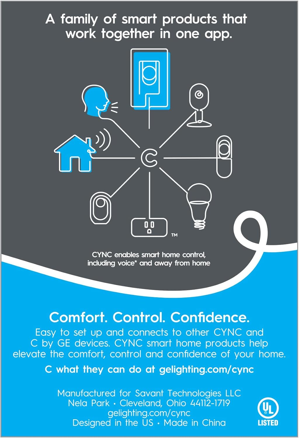 GE CYNC Ceiling Fan Smart Switch, Wi-Fi Enabled, Alexa and Google Assistant Compatible, No Hub Required, Neutral Wire Required - - 