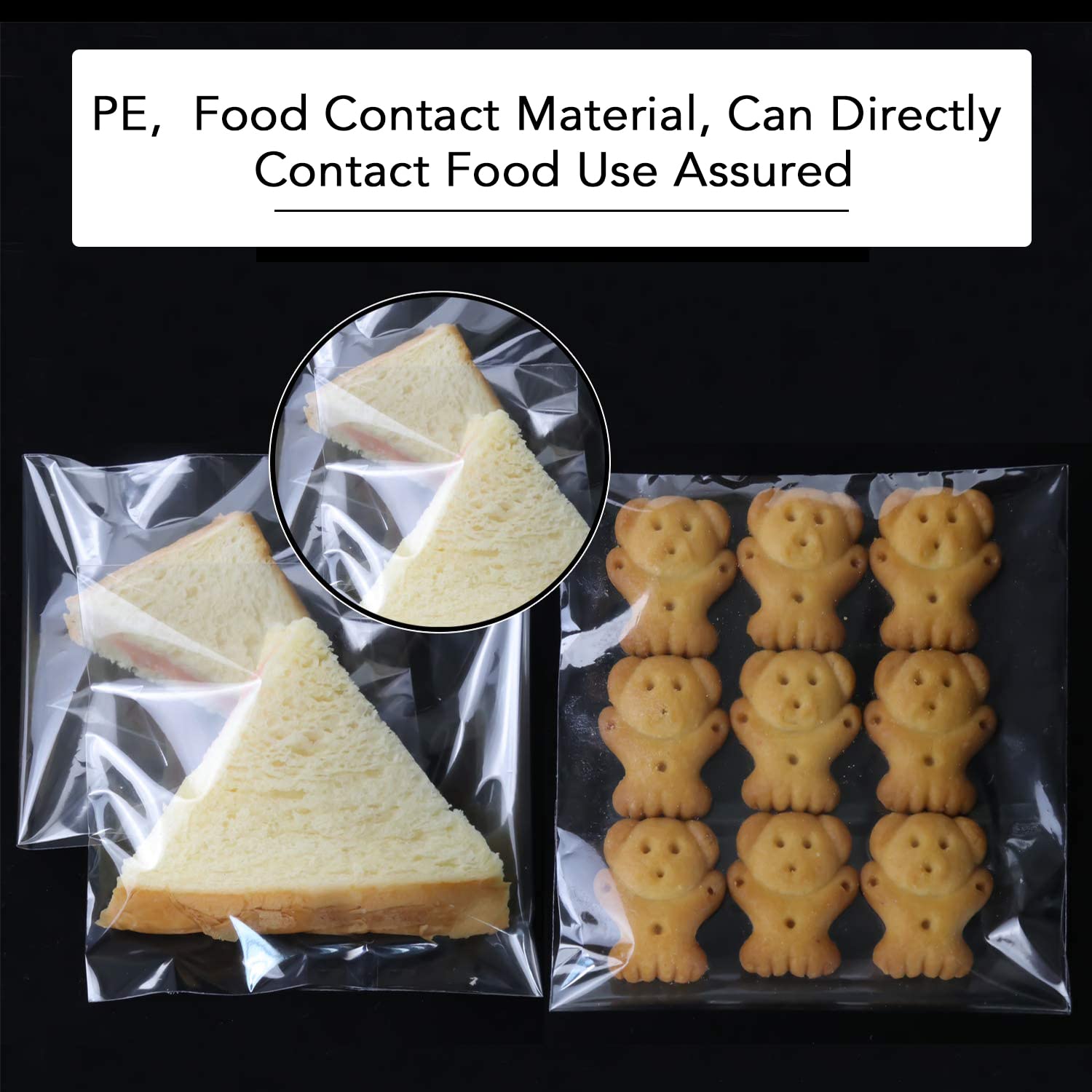 NEOACT Lot de 600 petits sacs en cellophane transparent refermables pour bonbons, pâtisserie, collations, bijoux, cadeaux décoratifs de fête, 7,6 x 12,7 cm