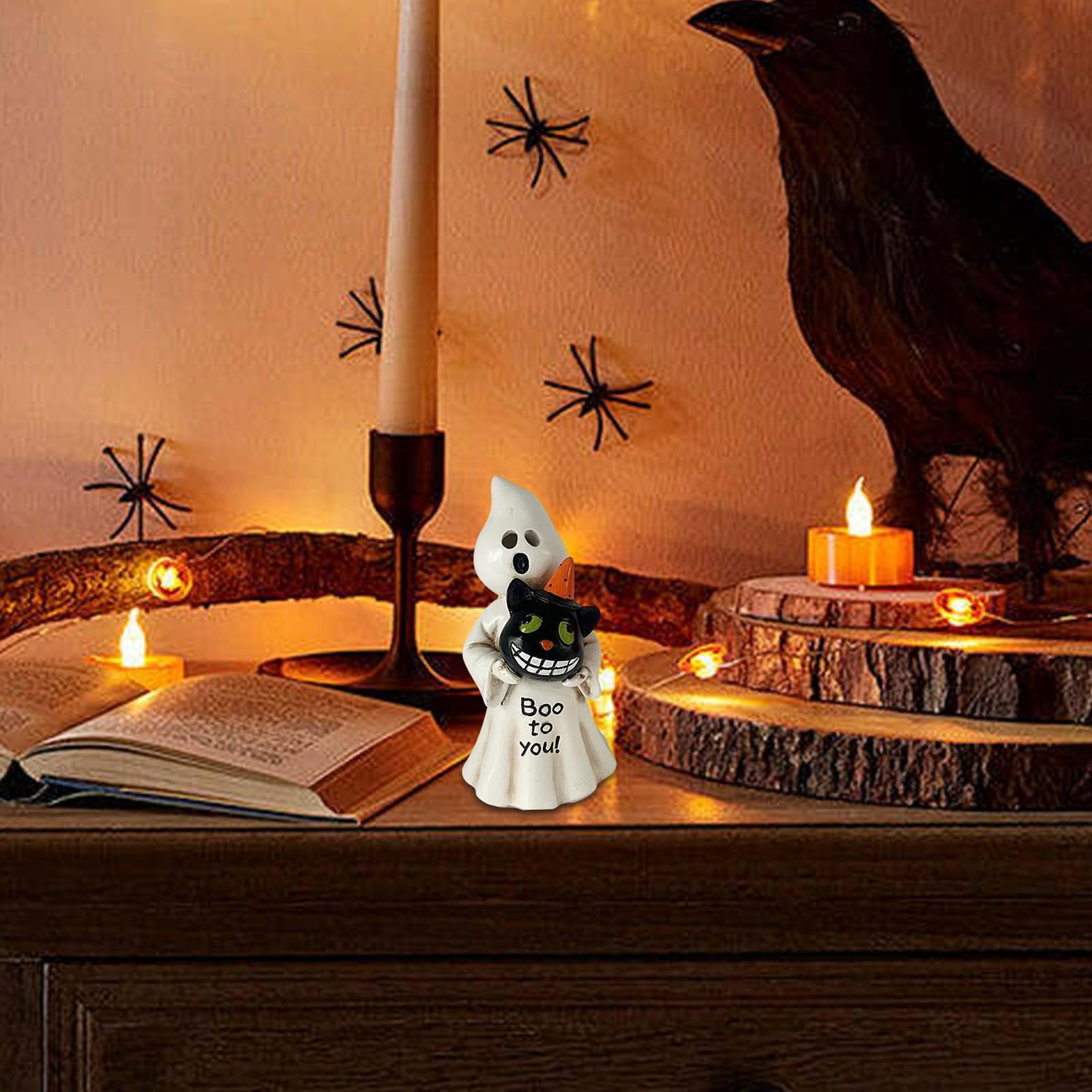 Halloween Ghost Statue Spooky Cute Resina Scultura
