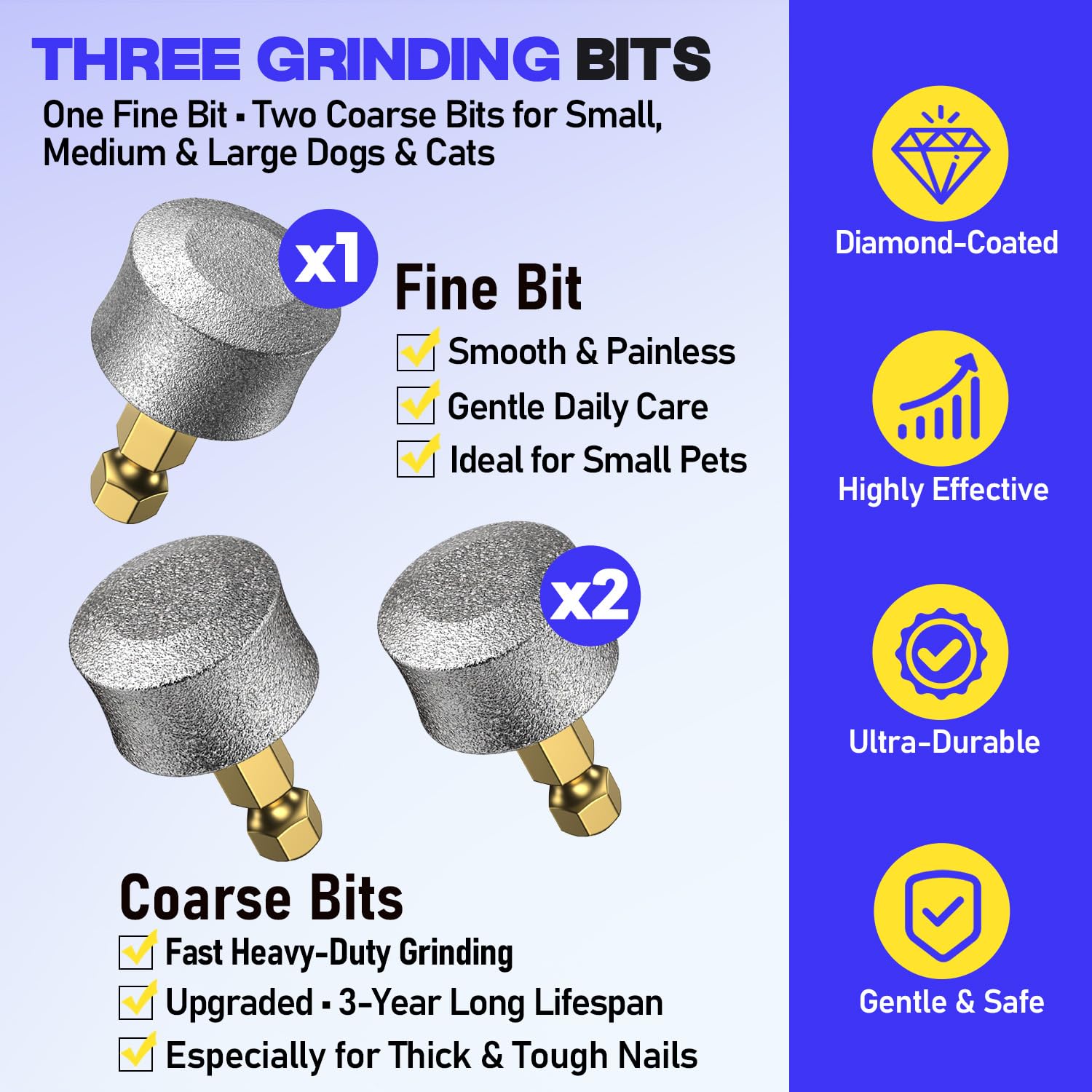 Quiet Dog Nail Grinder - 50% More Power -5