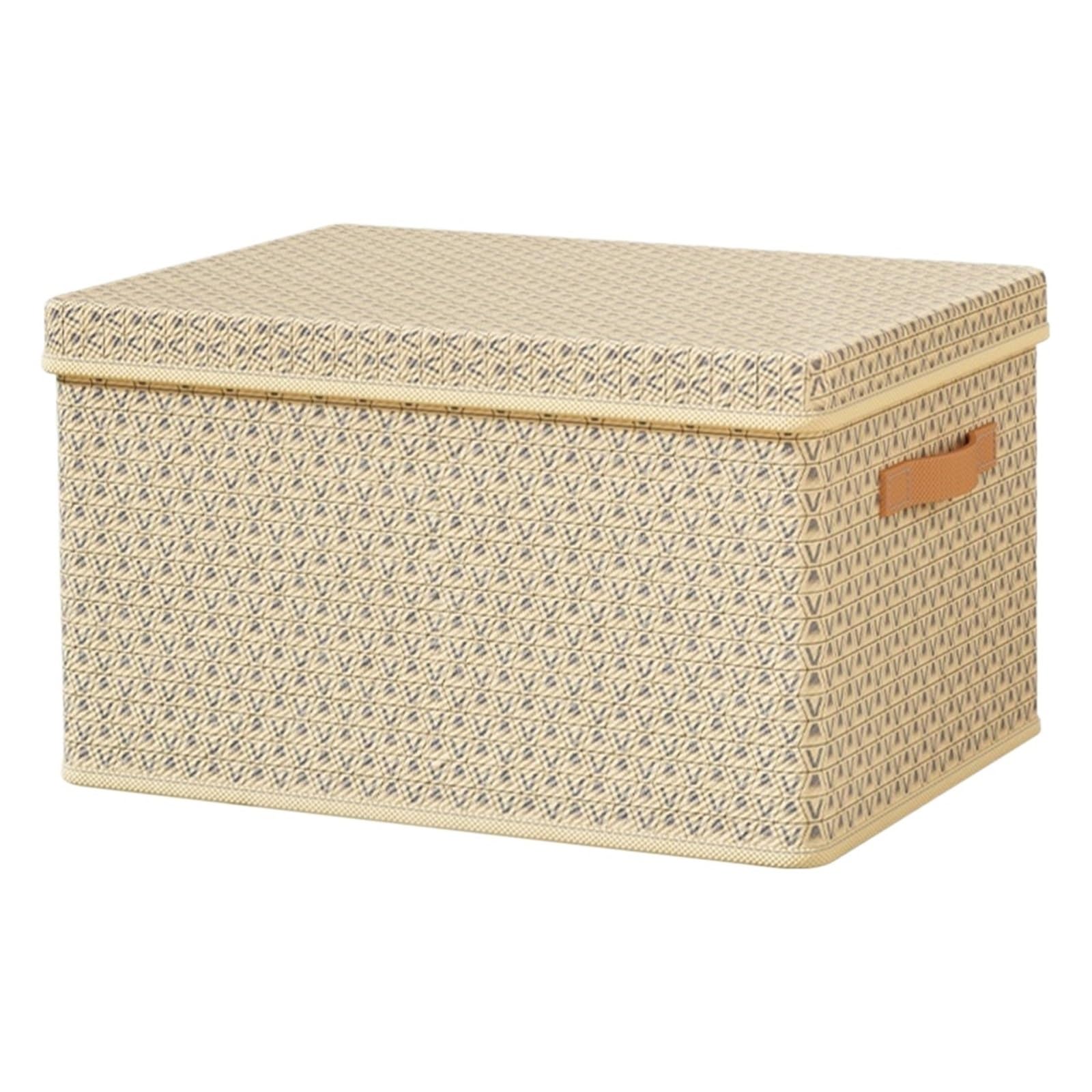 Boîte de rangement pour vêtements et couettes pliable beige de 36x25x20cm