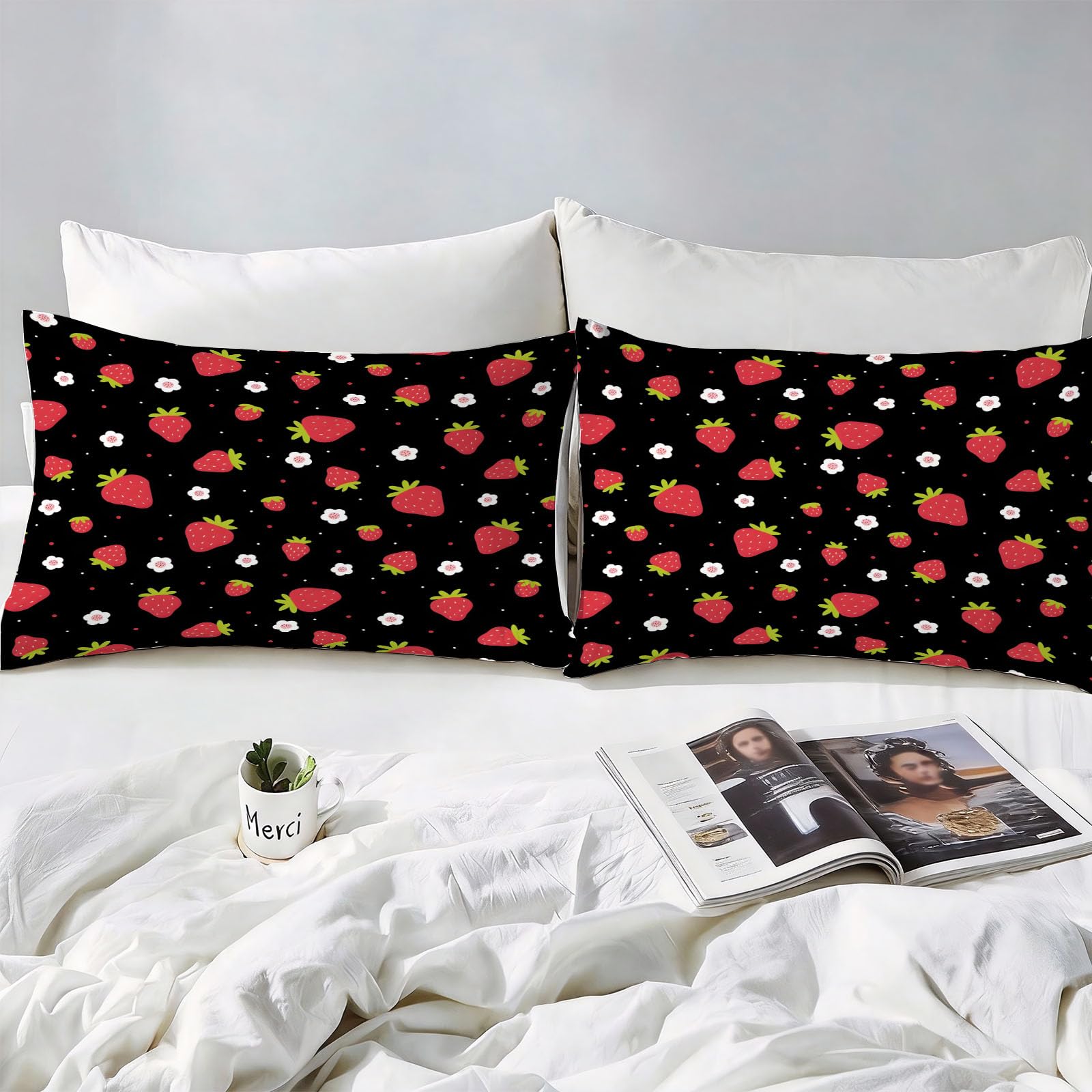 Funda Nordica Cama 180 Impresión de Fresa 3D Fundas Nordicas Pintura Abstracta