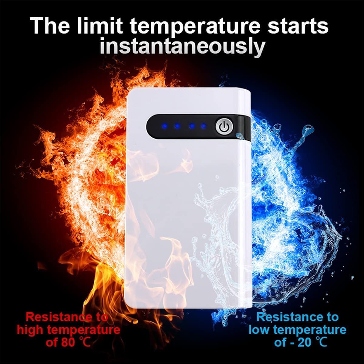 Pack de Batterie de démarrage, démarreur de Voiture Portable, Bloc d'alimentation 12 V 30 000 mAh, Booster de Batterie de Voiture d'urgence avec lumière LED intégrée