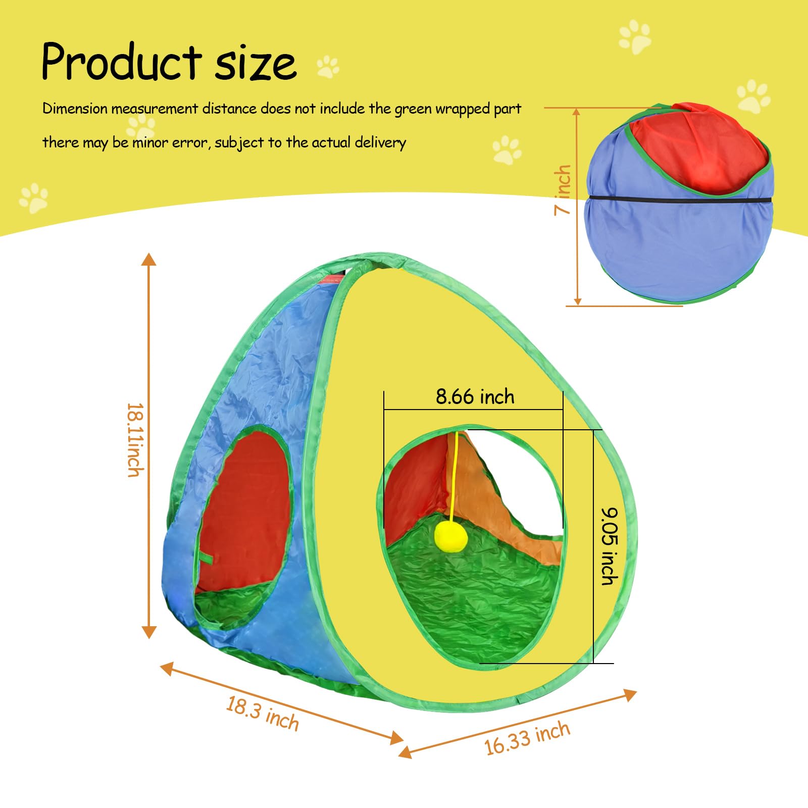 Andiker Cat Tent with a PlushBall - Image 2