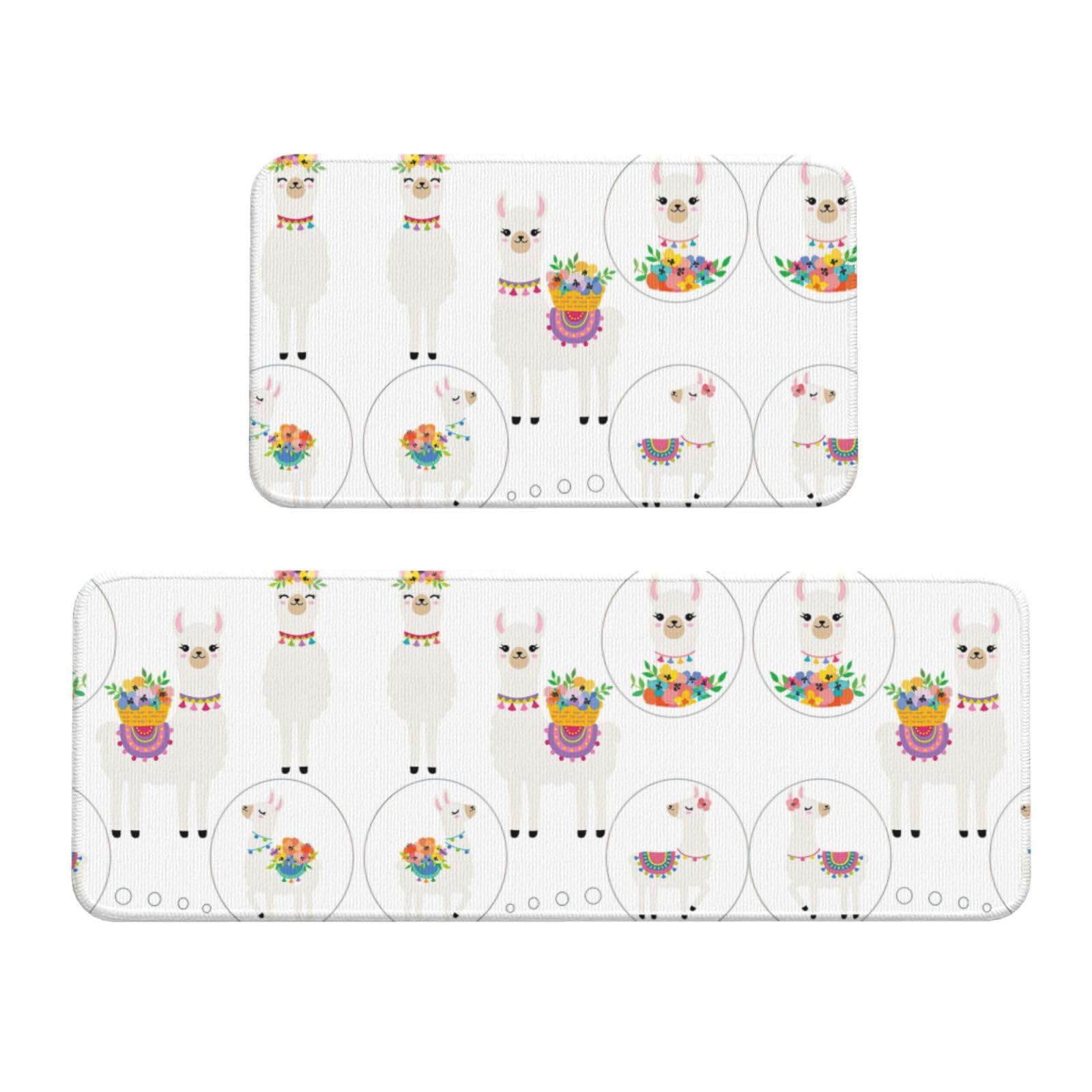 Tapis de sol de cuisine antidérapants lot de 2 tapis de sol cuisine lama