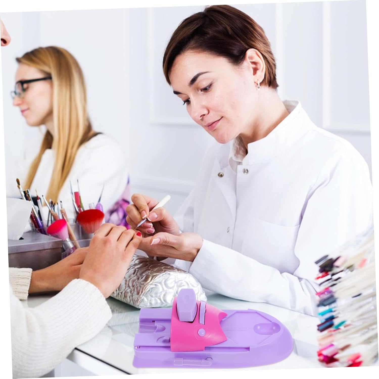 Nail Stamper Kit 12 Stamping Plates DIY Pattern Printing Machine for Nail Manicure Tools