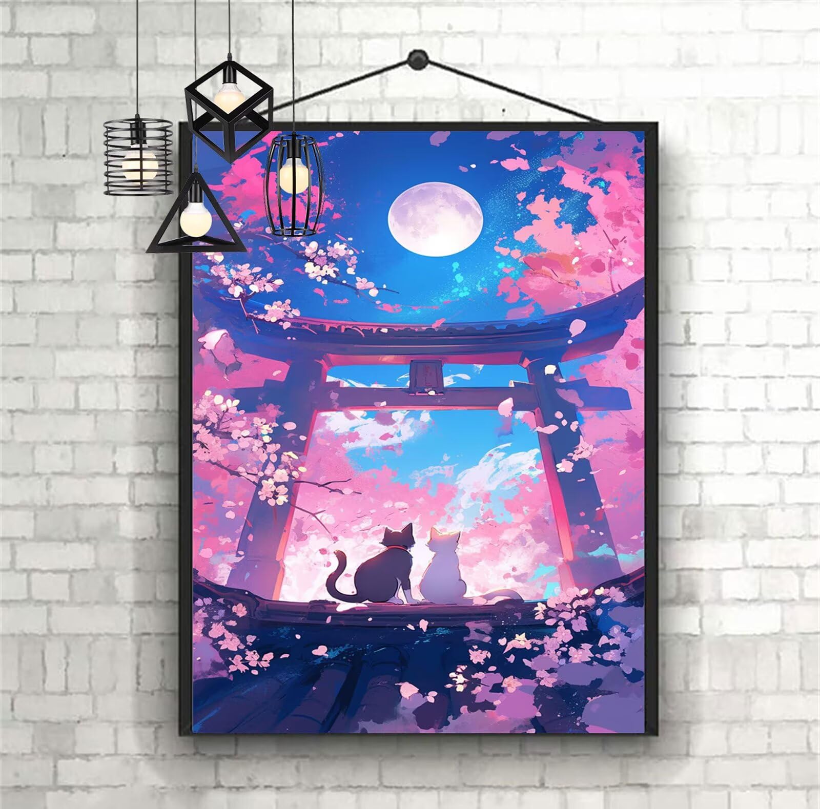 Diamentowe malowanie kot diamentowy obraz dzieci 100x150 cm 2025 diament malarstwo Japonia, DIY diamentowe rysunki ścieg krzyżykowy rzemiosło dla dorosłych, obraz diamentowy dekoracja domu prezenty