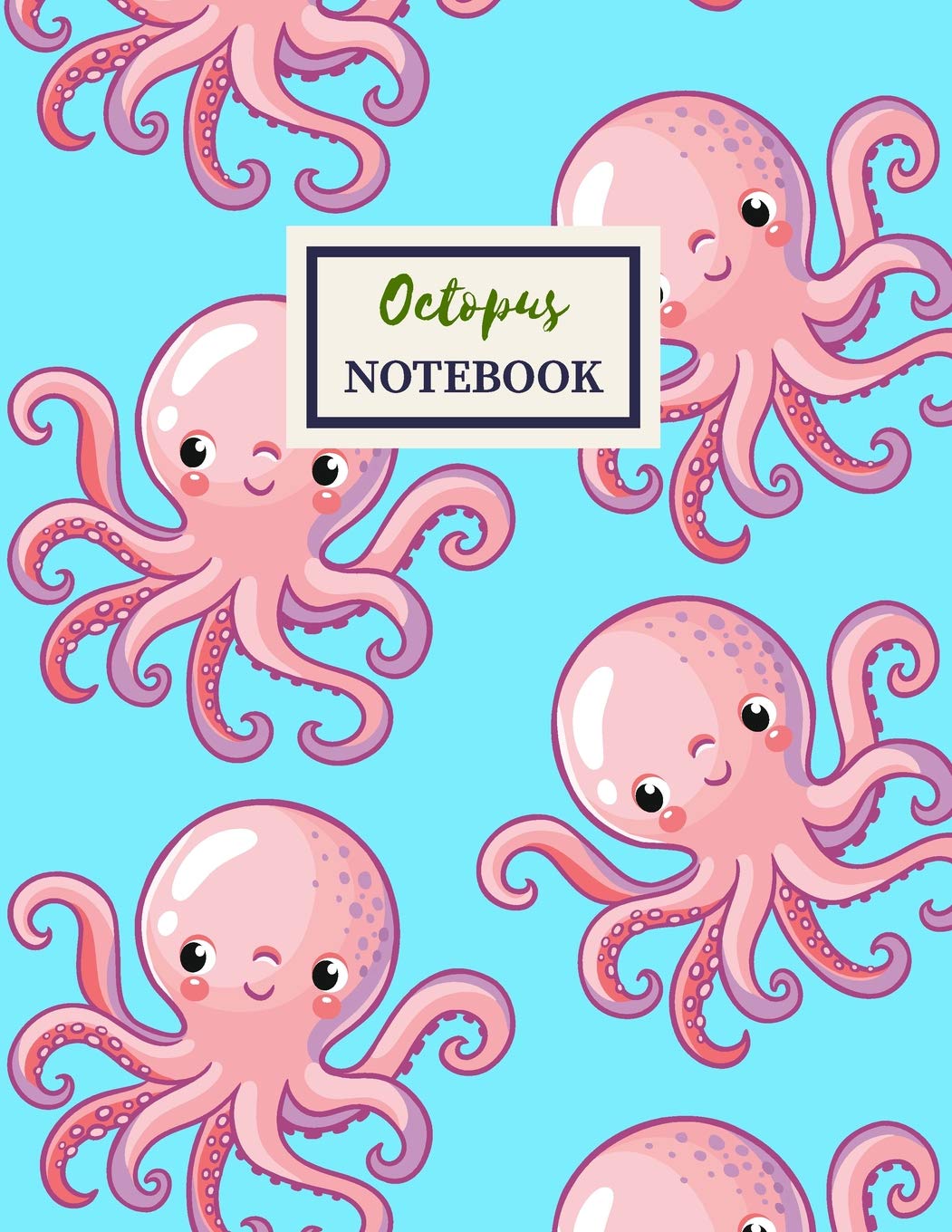 OCTOPUS Notebook: Composition Book: Wide Ruled, 120-page Blank Lined Journal
