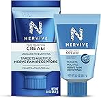 Nervive Pain Relieving Cream, Max Strength Non-Greasy Topical Pain Reliever with Lidocaine and Menthol for Toes, Feet, Fingers, Hands, Legs & Arms, 3.0oz