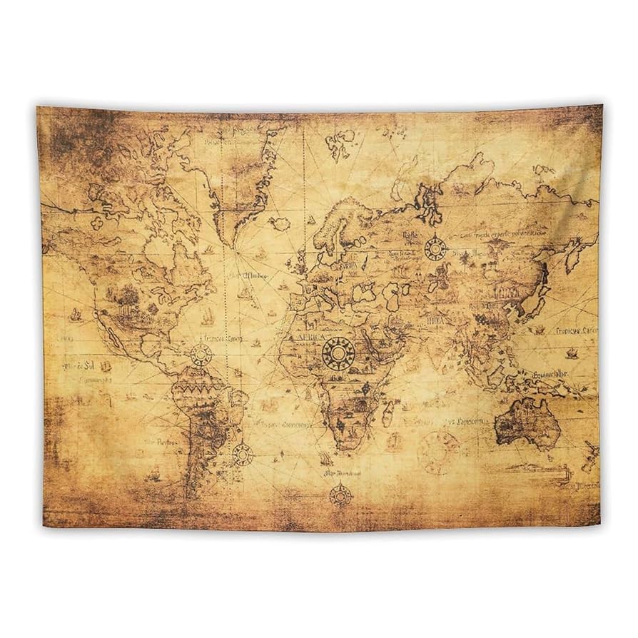 Amazon.co.jp: 世界地図 レトロ 海図 海洋地図 日本製 写真