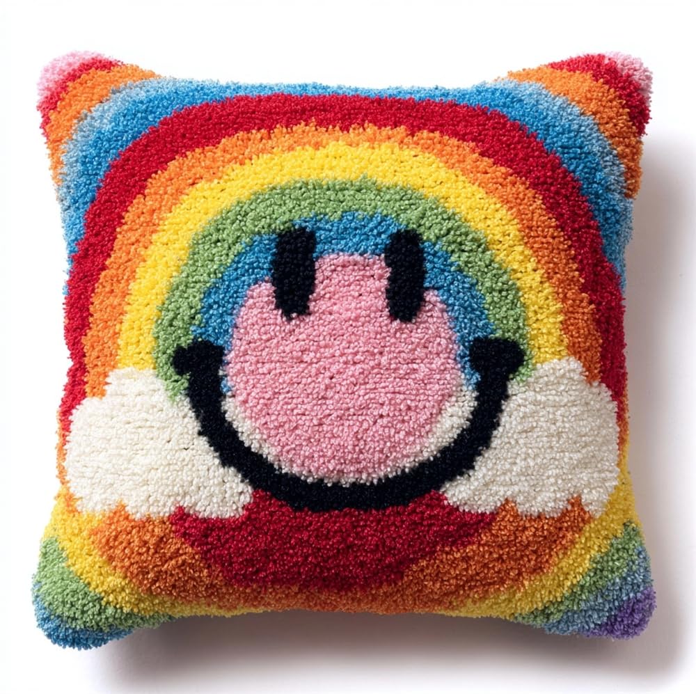 Taxpy Latch Hook Kit Rainbow 17X17In
