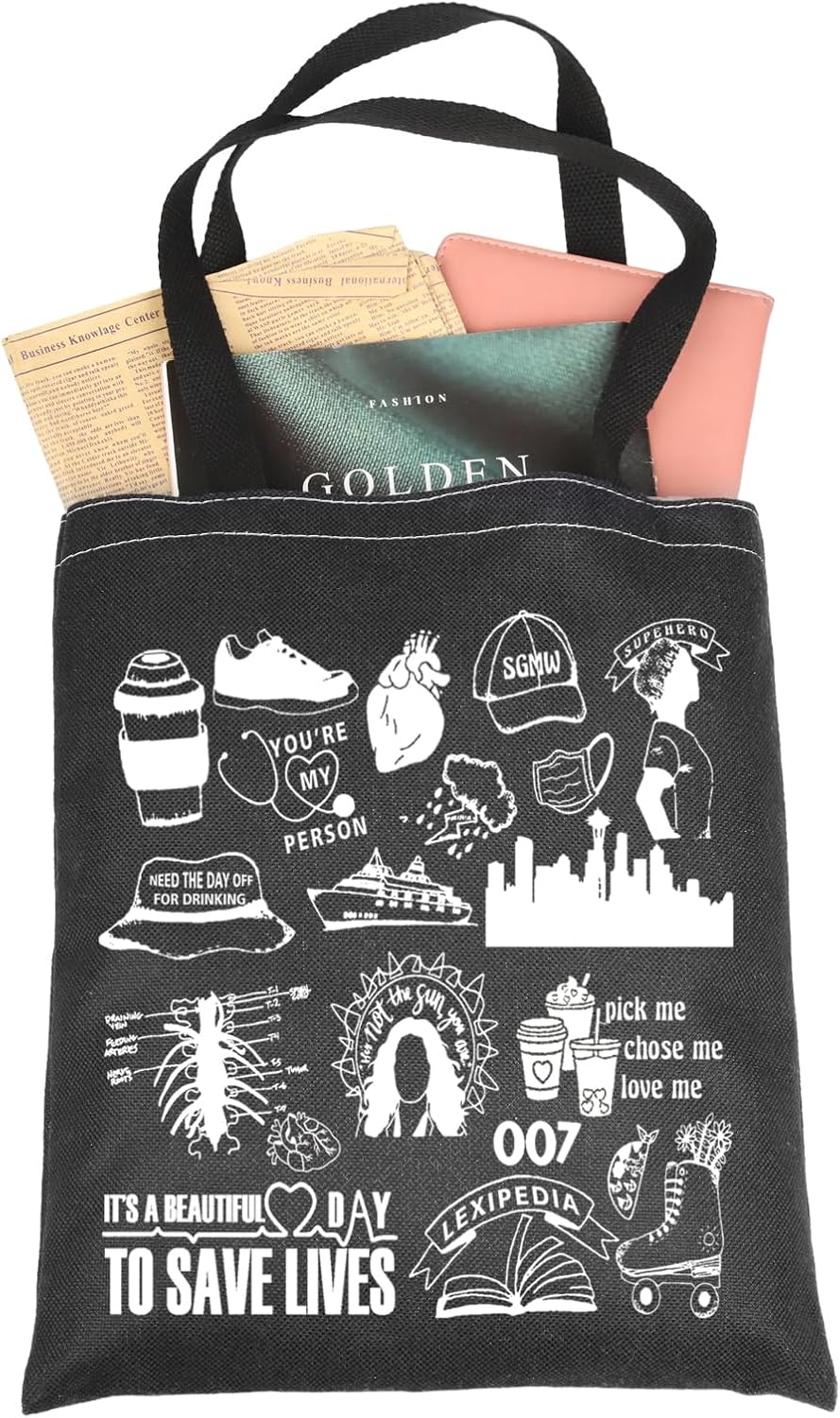 Hospital Doctor Anatomy Fans Merchandise Grey's Lover Shopping Bag for Friends Female Friendship Birthday Gifts