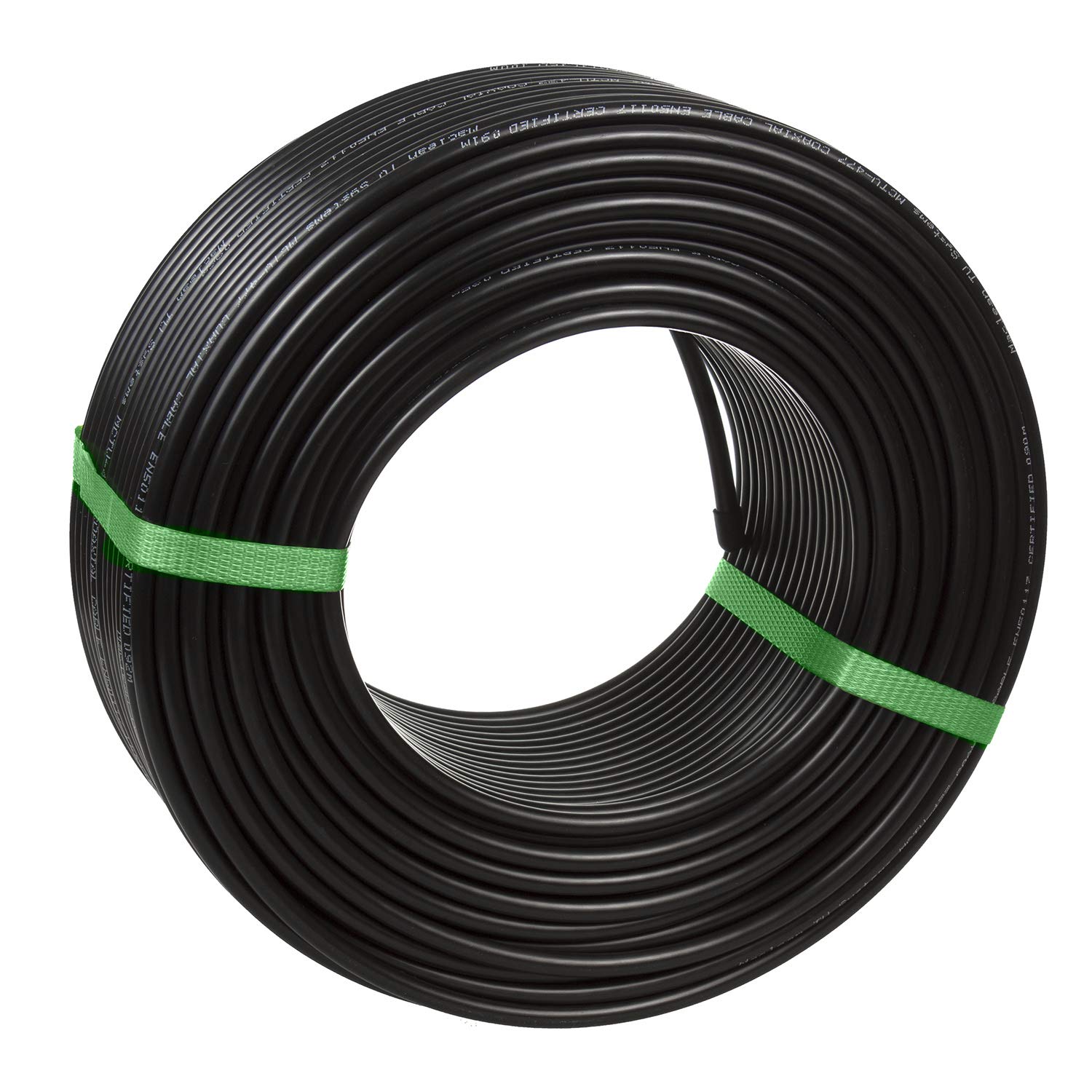 Maclean MCTV-477 - Cable coaxial relleno de gel 1.0 cu, cable de antena satélite RG6 SAT AV 100 m Negro