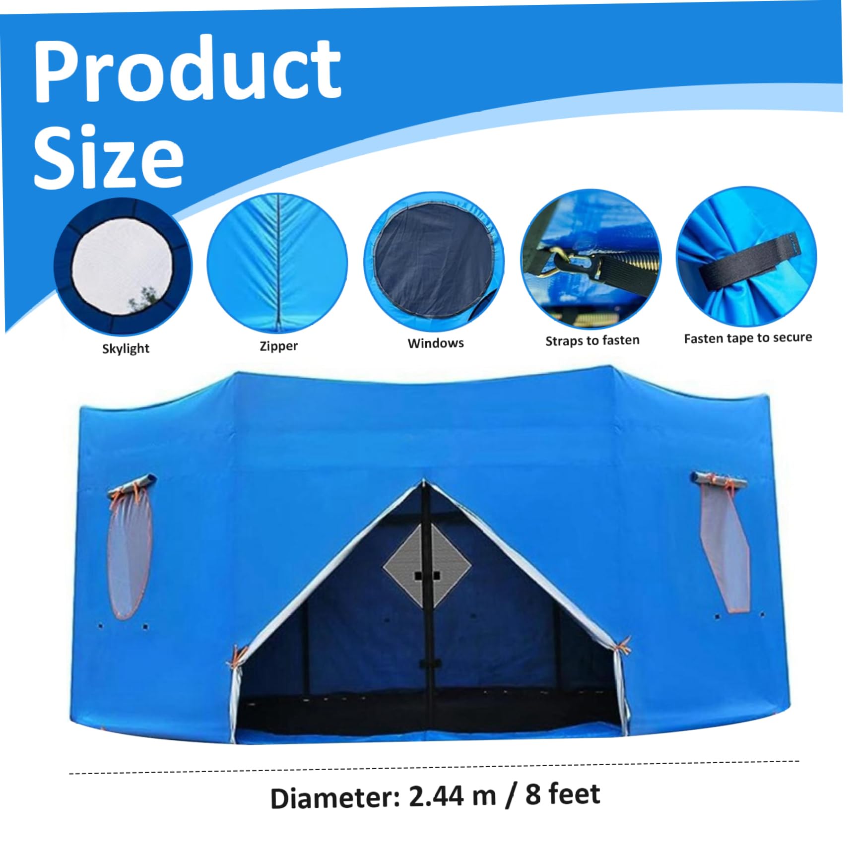 CUCUFA 8ft Trampoline Cover, Waterproof Oxford Cloth Trampoline
