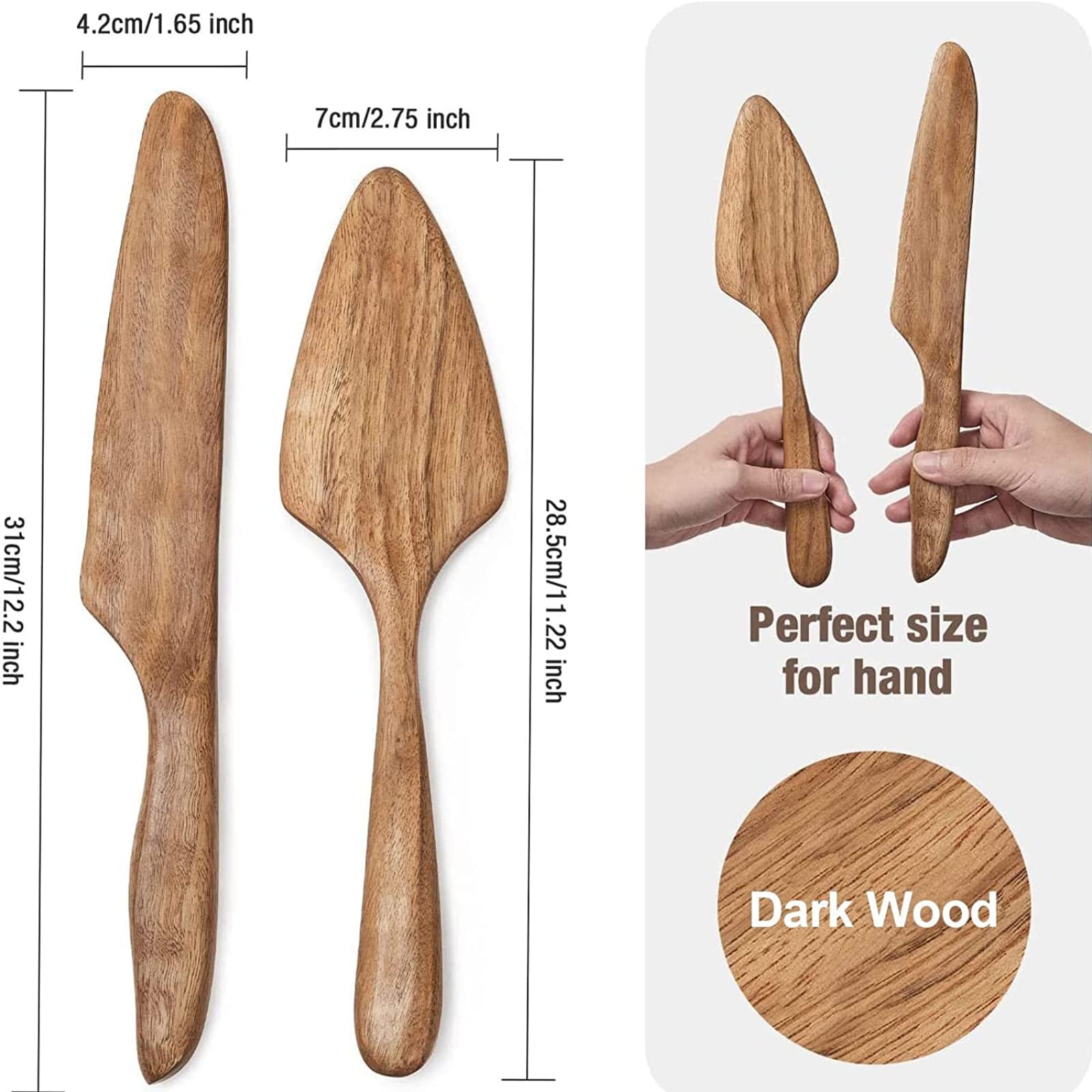 Amazon｜ウェディングケーキナイフとサーバーセット、結婚式用の木製