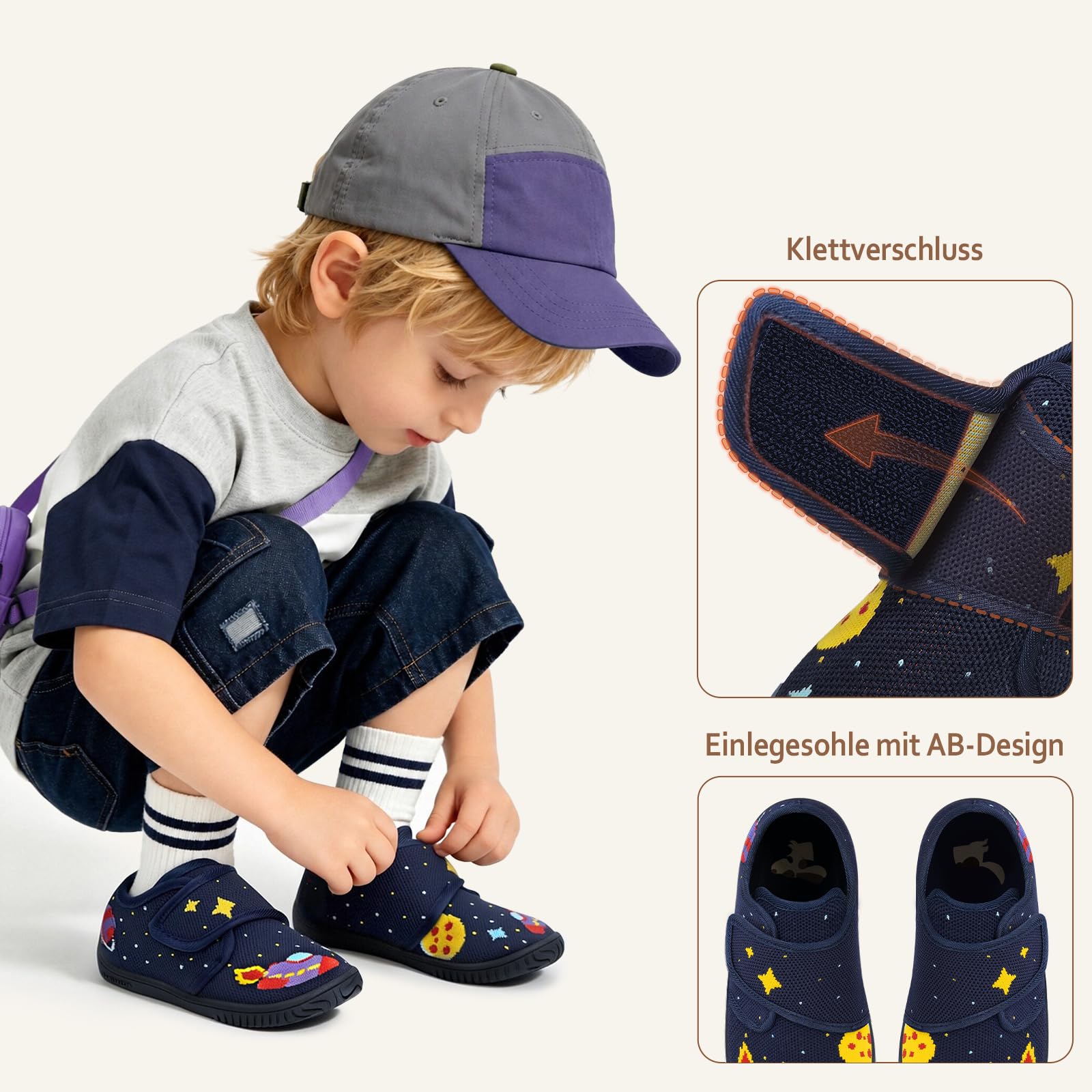 IceUnicorn Hausschuhe Kinder Jungen Atmungsaktiv Pantoffeln Mädchen Rutschfest Kindergartenschuhe Leicht Unisex Slippers