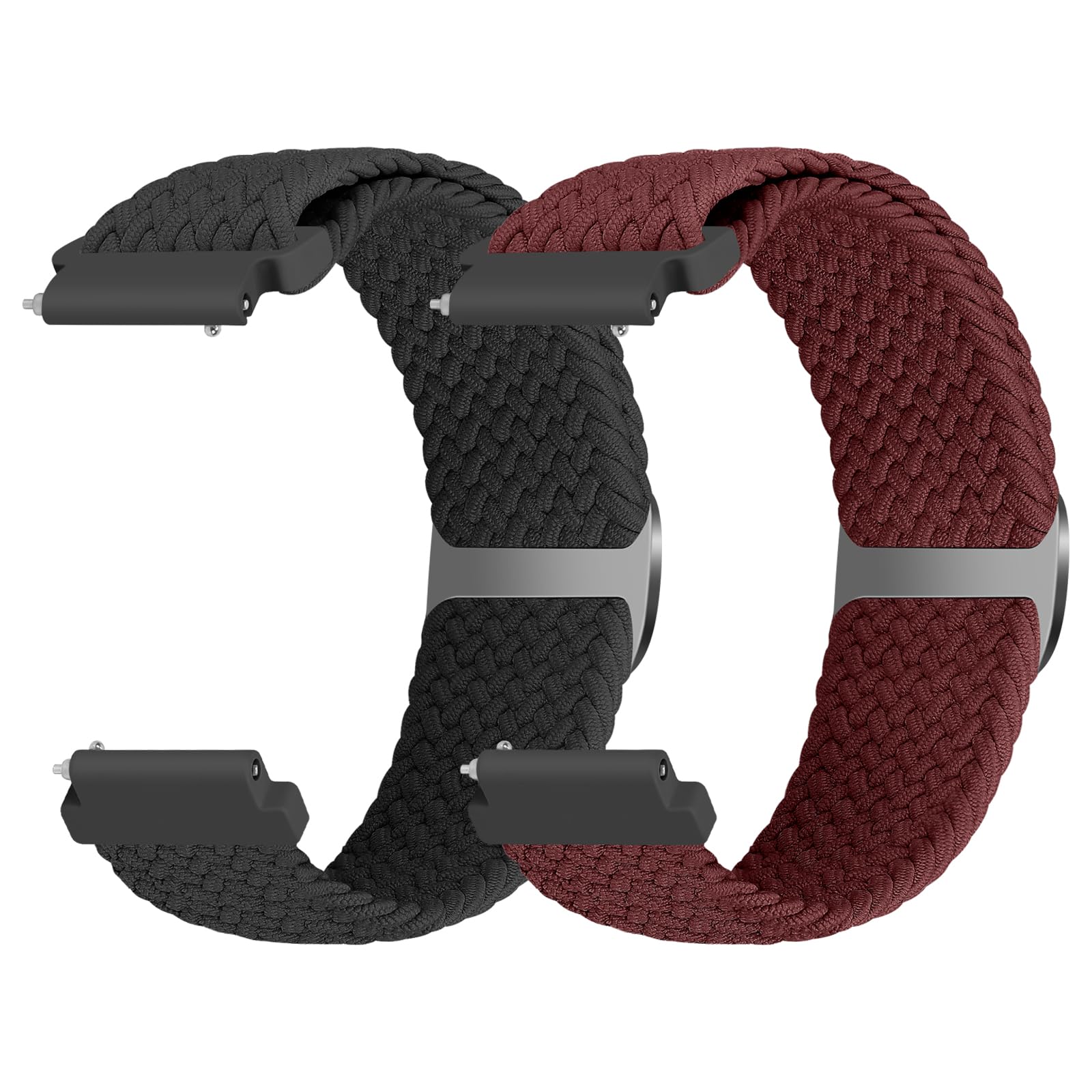 Correas trenzadas de 20mm compatibles con Amazfit GTS/GTS 2(2Mini)/GTS 3/GTS 4 Mini/Active/Active 2/Bip 3;Samsung Galaxy Watch 7/6/5 40mm 44mm, Pulsera deportiva elástica suave para mujeres y hombres.