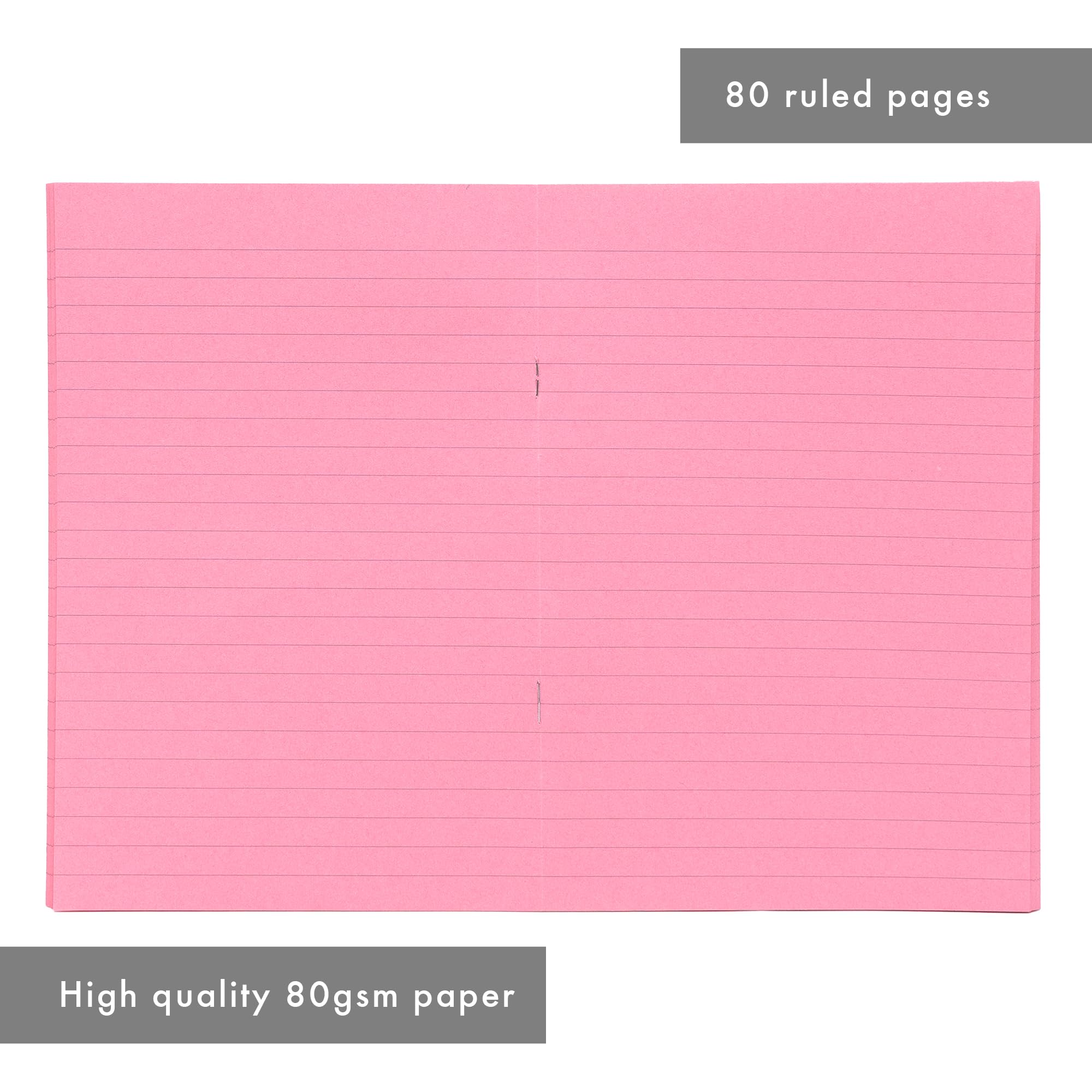 Pukka Pad Irlen A5 Exercise Book, Pack of 40 Staple Bound Notebooks with 80 Pages, 40 Sheets of 80GSM Paper - Image 4