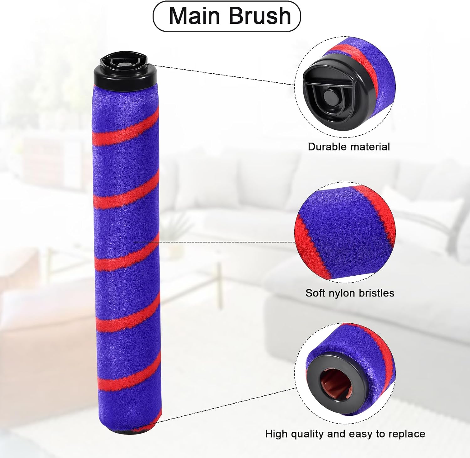 2 Pre Filters and 2 Roller Brushes Vacuum Replacement Parts Accessories Compatible with Tineco A10/A11 Hero A10/A11 Master PURE ONE S11 Cordless Vacuum Cleaner