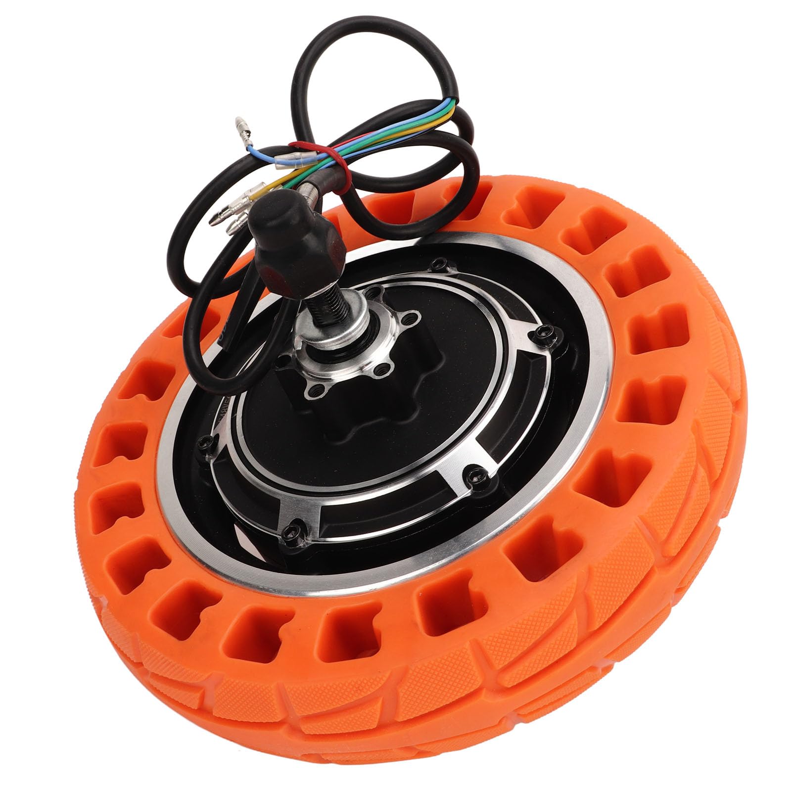 Roue de Moteur de Moyeu de Trottinette Électrique pour KUGOO M4 Scooter Électrique, 48V 500W Pneu Solide de Moteur de Roue Arrière de Scooter Électrique de 10 Pouces Absorption des Chocs