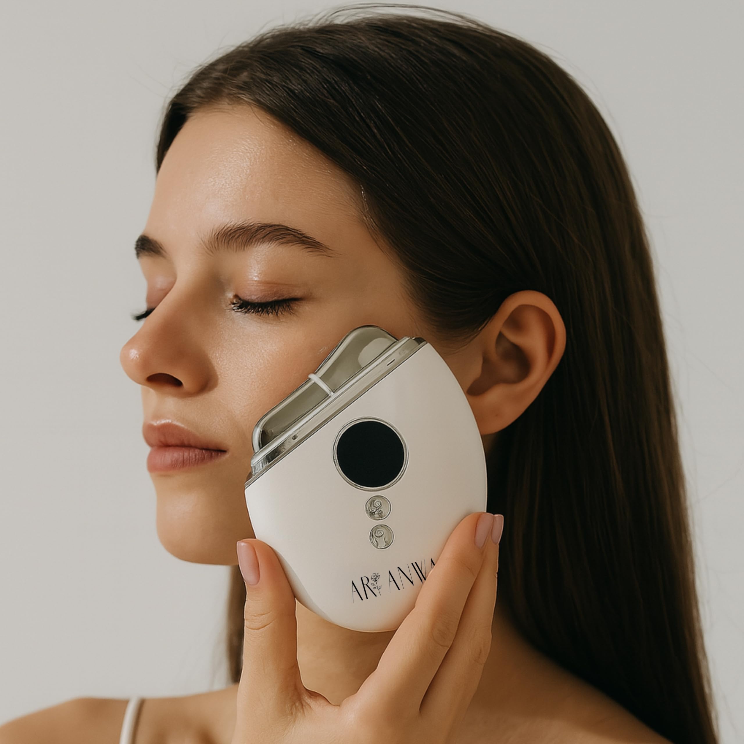 ARI ANWA Skincare - EMS Gua Sha Gesichtsmassagegerät mit Licht- und Wärmetherapie